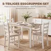 HOMCOM Eettafel met 4 stoelen, eethoek met rechthoekige Productafbeelding-voorbeeld 4