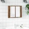 vidaXL LED zrcadlová skříňka vzhled starého dřeva 60x12x45 Náhled obrázku produktu 2