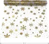 Oblique Unique Tischläufer Schneekristalle Tischband gold Produktbild-Vorschau 2