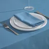 HOMESCAPES Stoffservietten aus Baumwolle, 4er-Set, hellblau Produktbild-Vorschau 2