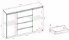 Commode, couleur : blanc brillant, 140 x 39 x 101 cm, avec Voir les images du produit 3