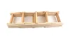 A folded wooden wine rack is shown against a white background. Produktbild-Vorschau