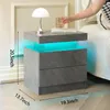 Set di 2 comodini Ropilly con illuminazione LED, colore Anteprima dell’immagine prodotto 2
