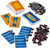 A collection of cards and small tiles for a board game, laid out on a white background. Produktbild-Vorschau