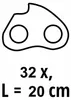 Einhell Sägekette 20 cm, 3/10", 32 TG, 1,1 mm GP-PS 18/20 Produktbild-Vorschau 5