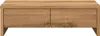 A front view of a wooden monitor stand with two drawers. Náhľad obrázku produktu