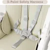 UISEBRT Chaise haute pliante pour bébé avec rembourrage, Voir les images du produit 3