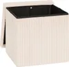 Klapphocker arum elfenbeinfarben 38x38cm  - Atmosphera Produktbild-Vorschau 3