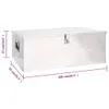 vidaXL Contenitore argento 100x55x37 cm alluminio Anteprima dell’immagine prodotto 10