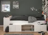 Lit combiné avec bureau & espace de rangement - 90 x Voir les images du produit 13