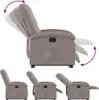 vidaXL Relaxsessel mit Aufstehhilfe Taupe Stoff Produktbild-Vorschau 7