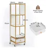KOMFOTTEU: libreria a 4 ripiani, scaffale angolare girevole Anteprima dell’immagine prodotto 4
