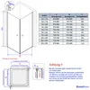 EMKE Duschkabine 90x90cm Eckeinstieg mit 2 Pendeltür Produktbild-Vorschau 8