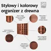 Drewniana półka Woodweaver brązowa, 28 przegródek, Podgląd zdjęcia produktu 4