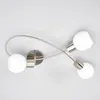 Lindby Deckenlampe Elaina, 50 cm, 3-flg., nickel, Glas, E14 Produktbild-Vorschau 4