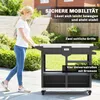 Grillwagen 5-Etagen Grilltisch mit Edelstahl Arbeitsfläche Produktbild-Vorschau 7