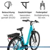 Zündapp Z600 City E Bike Damen 28 Zoll türkisblau Produktbild-Vorschau 4