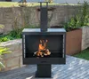 Westmann Stahl Grillkamin Feuerstelle Schwarz 50x90x160 cm Produktbild-Vorschau 2