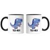 Tea-Rex Emaille Tasse Schwarz Lustig Dino Tee Teetrinker Produktbild-Vorschau 3