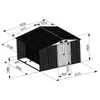 4iQ Stabiler Stahl Geräteschuppen 324x313x149 cm – 10 m² Produktbild-Vorschau 2