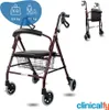 Rollator Skladací Ručné brzdy 4 kolieska Sedadlo a opierka Náhľad obrázku produktu 2