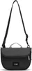 A black Pacsafe bodybag is shown against a white background. Voir les images du produit