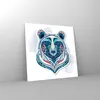 Bilder auf glas - Bär Illustration Traum blumig - 50x50cm - Produktbild-Vorschau 4