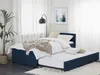 BELIANI Tagesbett Blau Stoff mit Lattenrost 90 x 200 cm Produktbild-Vorschau 2