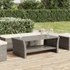 vidaXL Stolik kawowy szary 100x50x40 cm z polirattanu Podgląd zdjęcia produktu 2