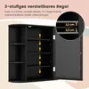GOPLUS Spiegelschrank Holz mit einzelner Spiegeltür, Produktbild-Vorschau 3