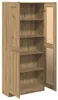 vidaXL Highboard Artisan dub 82,5x30,5x185 cm Materiál na Náhľad obrázku produktu 7