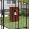 vidaXL Cassetta postale con vano portaoggetti Rugginosa 30 Anteprima dell’immagine prodotto 3
