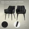 ML-Design Esszimmerstuhl aus Frotteestoff, Schwarz, mit Produktbild-Vorschau 3