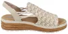 RIEKER Damen Keilsandalette beige silber Flechtoptik Textil Produktbild-Vorschau 14