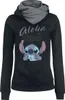 Lilo & Stitch Kapuzenpullover Damen Aloha schwarz/grau M Produktbild-Vorschau 1