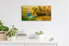 Wandbild Leinwand Bilder mit Uhr 60x30 Gemälde Wiese Wald Produktbild-Vorschau 3