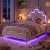 INONEFT Enkele bed, 140x190 cm, LED kinderbed, Productafbeelding-voorbeeld 3