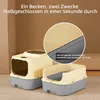 Katzentoilette mit Deckel Katzenklo modernes Design Produktbild-Vorschau 3