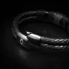 UNIQAL | Schwarzes Lederarmband Herren "PREMIUM STYLE" Produktbild-Vorschau 7