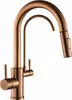 A single kitchen faucet with a brushed copper finish. Podgląd zdjęcia produktu