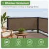 Sonnensegel 2x5M Rechteck, Sichtschutz Zaun mit Alu-Ösen Produktbild-Vorschau 7