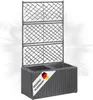 DELUKE® Rankkasten Pflanzgefäß ELOT aus Rattan Schwarz | 2 Produktbild-Vorschau 1