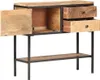 vidaXL Sideboard 85x30x80 cm Raues Mangoholz Produktbild-Vorschau 1