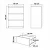 Kommode Aven 75x61x40cm, Schrank 3 grifflose Schubladen, Produktbild-Vorschau 5