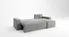 CORNERO Ecksofa mit schlaffunktion PARIS rechts grau Cord Produktbild-Vorschau 5