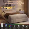 UnboxG Polsterbett 160x200 cm mit Stauraum,  LED & USB Produktbild-Vorschau 3