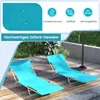 COSTWAY Chaise longue de plage pliable, set de 2, Bain de Voir les images du produit 5