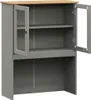 vidaXL Nadstawka do kredensu VIGO szara 78x30x100 cm lite Podgląd zdjęcia produktu 5