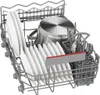 Dishwasher rack filled with clean dishes and a pot. Produktbild-Vorschau