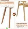 A comparison of product features, showing the legs of a chair from "our product" versus "other products". Produktbild-Vorschau
